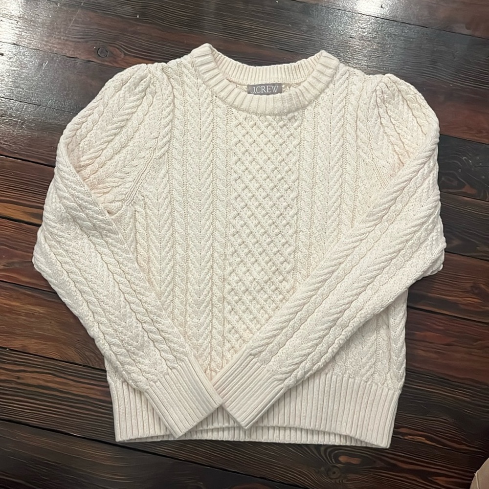 JCrew Cotton Cable Sweater